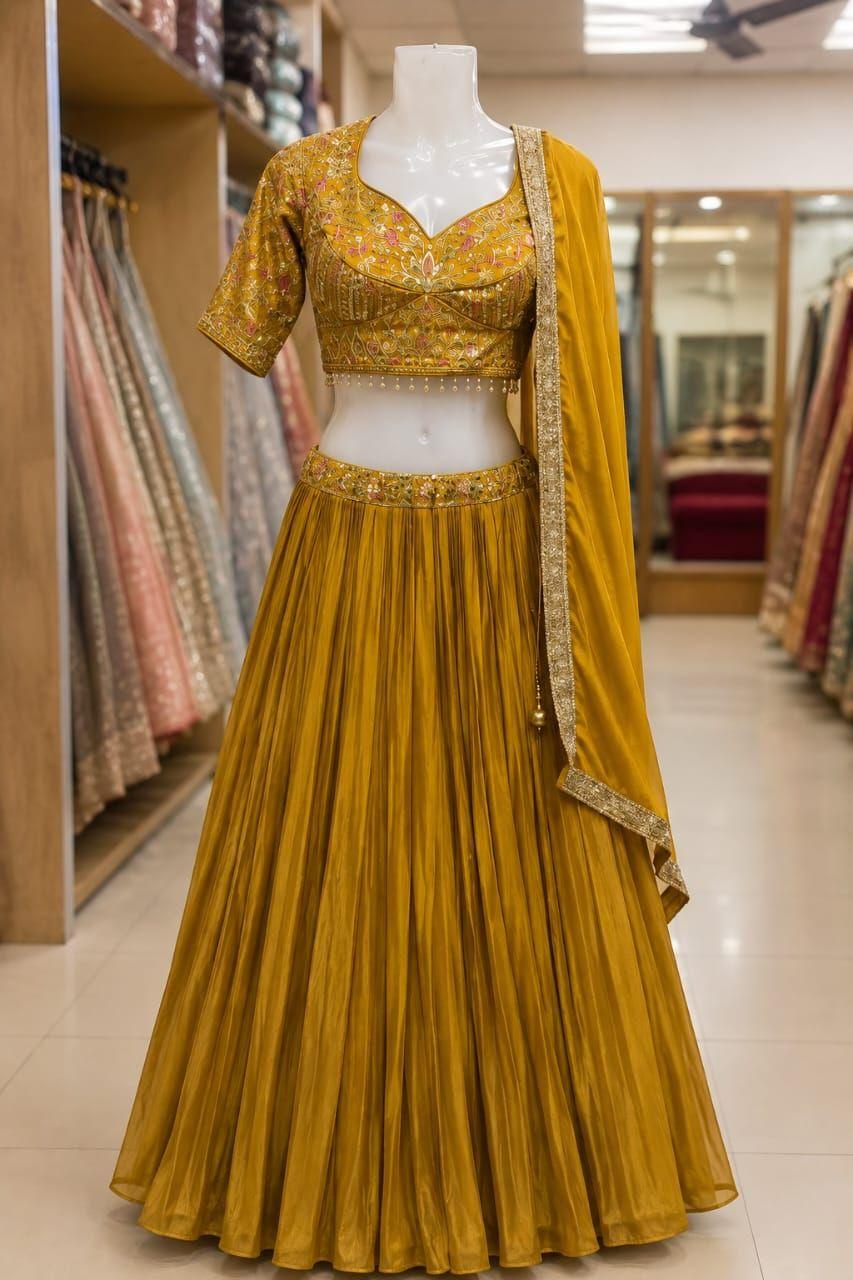 Haldi  Mehandi  Lehenga Choli Set