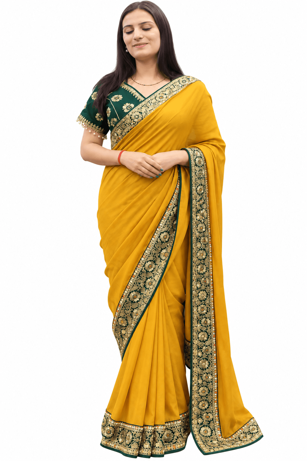 Georgette Festive Saree Set