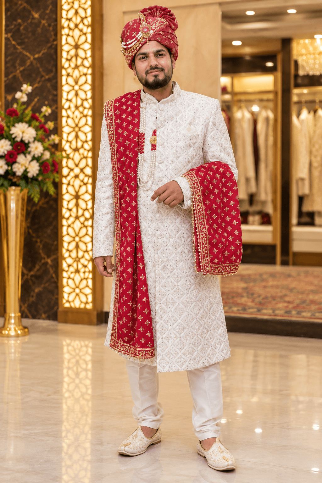 Men's Royal Wedding Sherwani Set